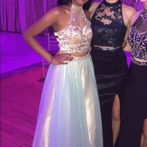 PROM DRESS Light blue two piece dress